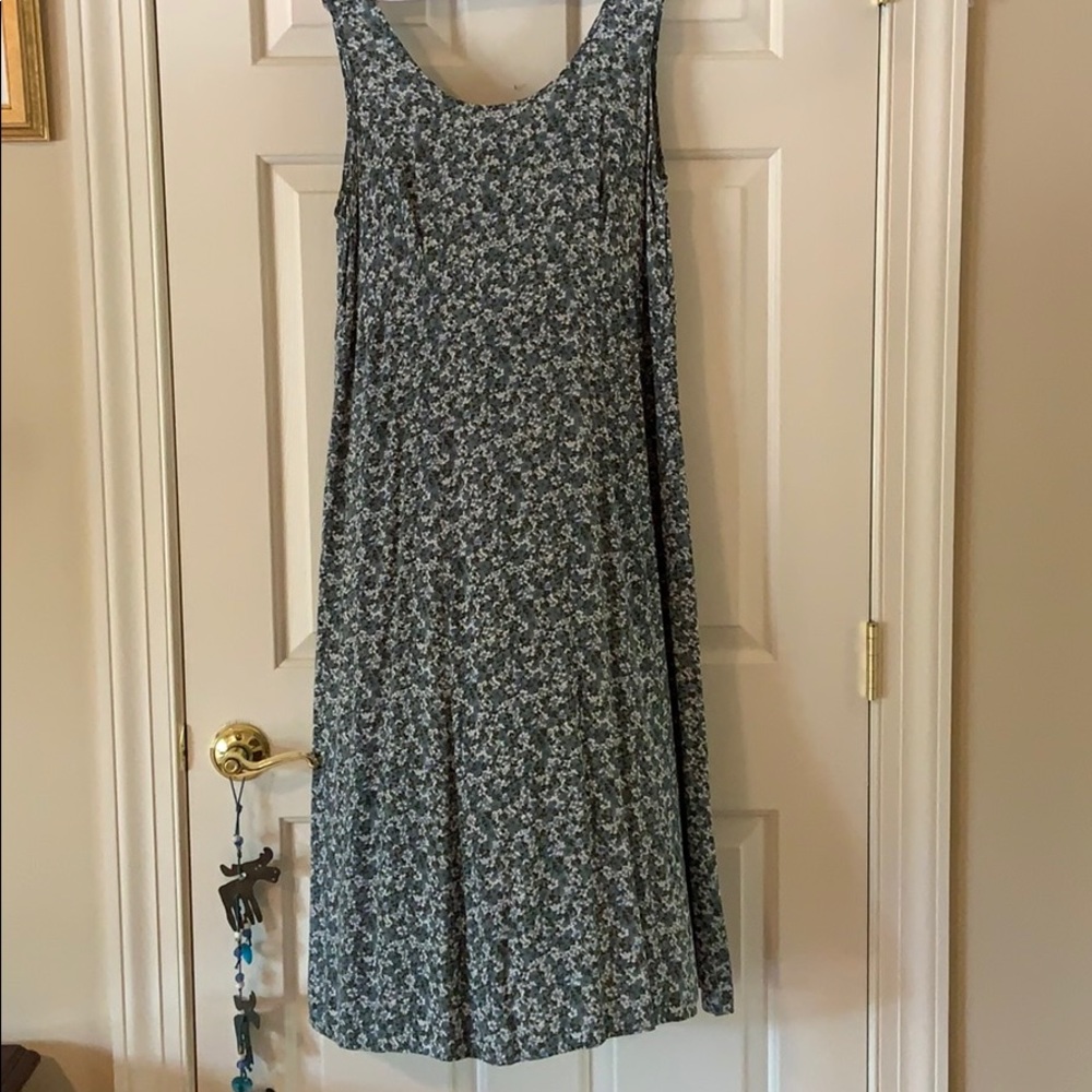 Flowered green maxi sun dress